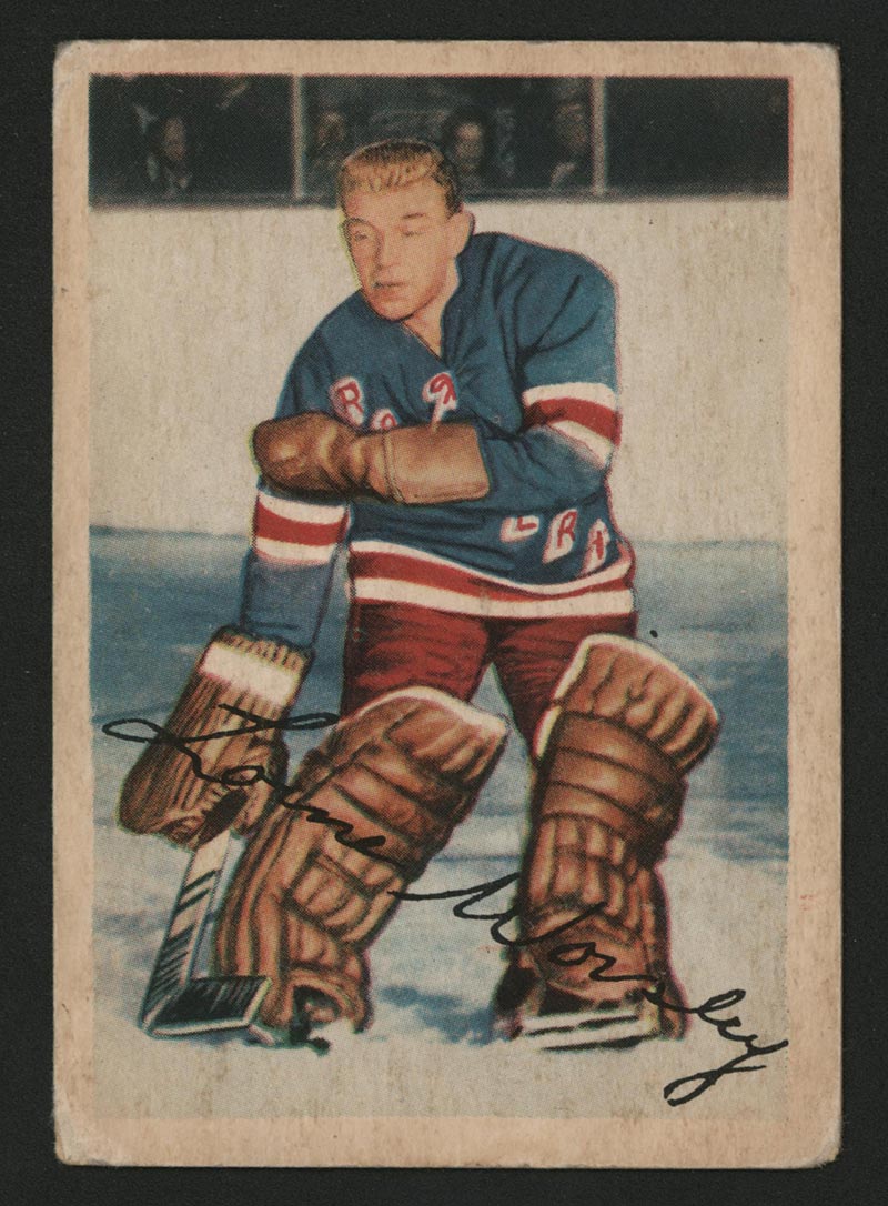 1953-1954 Parkhurst #53 “Gump” Worsley New York Rangers - Front