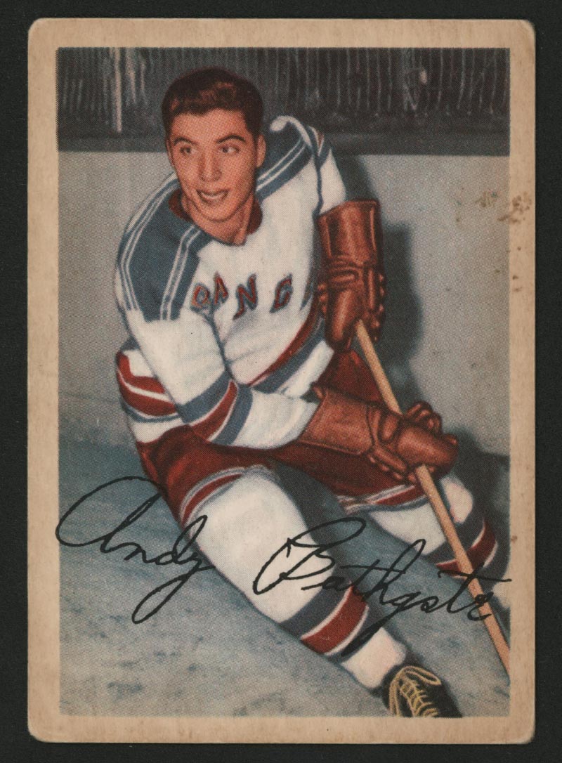 1953-1954 Parkhurst #56 Andy Bathgate New York Rangers - Front