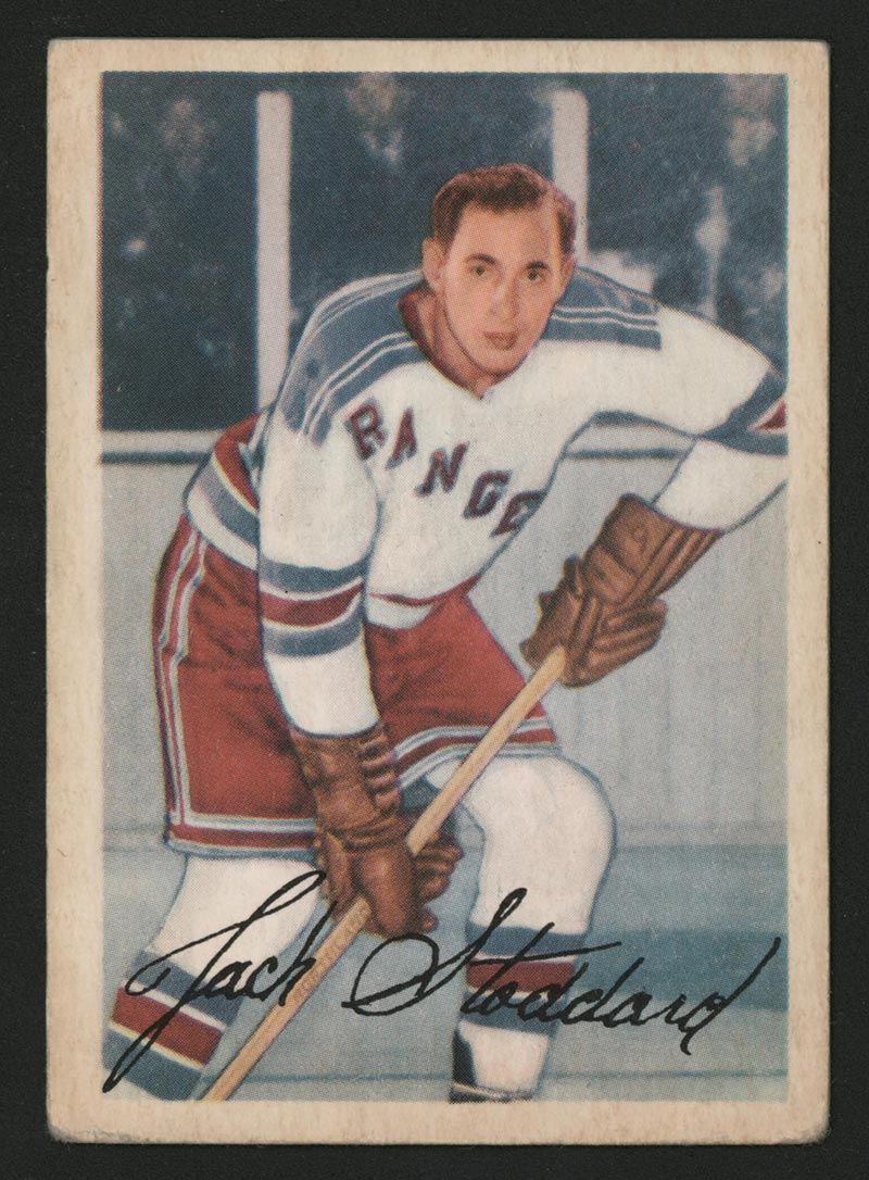 1953-1954 Parkhurst #60 Jack Stoddard New York Rangers - Front