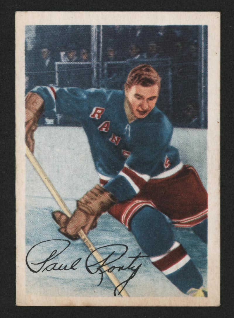 1953-1954 Parkhurst #63 Paul Ronty New York Rangers - Front