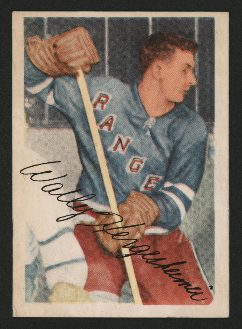 1953-1954 Parkhurst #67 Wally Hergesheimer New York Rangers - Front