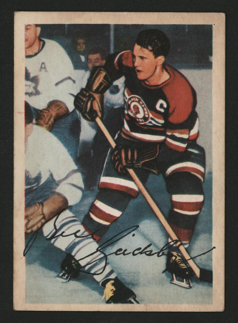 1953-1954 Parkhurst #76 Bill Gadsby Chicago Black Hawks - Front