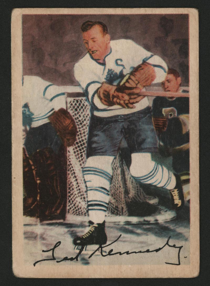 1953-1954 Parkhurst #7 Theodore “Teeder” Kennedy Toronto Maple Leafs - Front