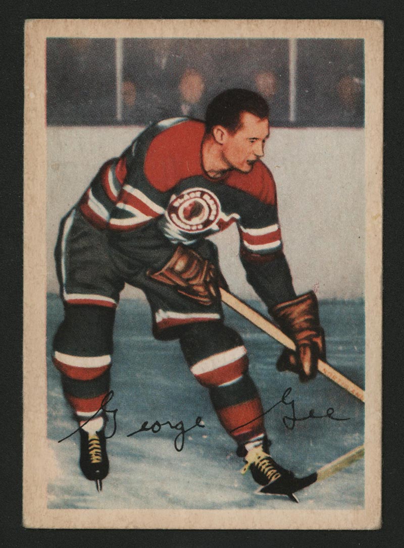 1953-1954 Parkhurst #83 George Gee Chicago Black Hawks - Front