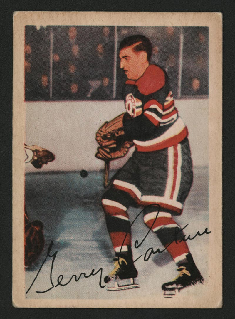 1953-1954 Parkhurst #84 Gerry Couture Chicago Black Hawks - Front