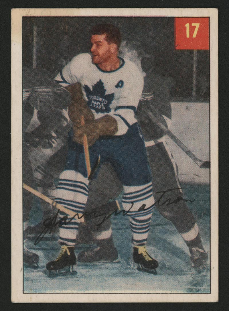 1954-1955 Parkhurst #17 Harry Watson Toronto Maple Leafs - Front