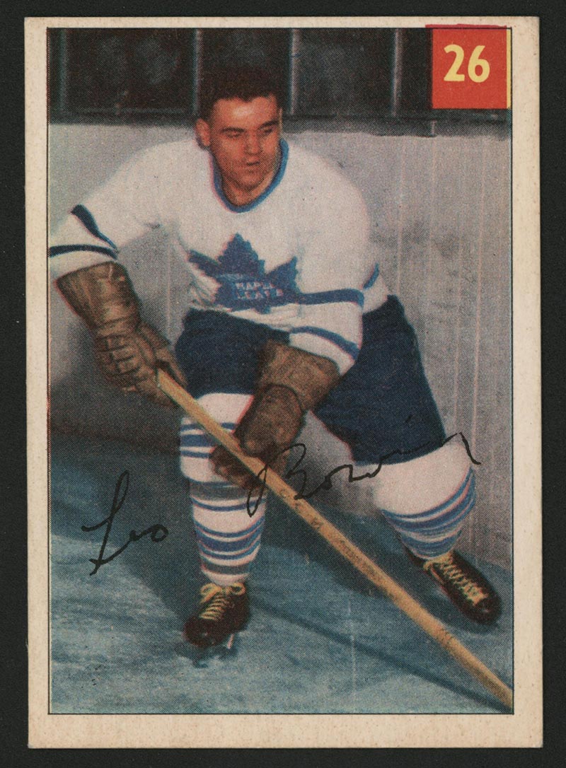 1954-1955 Parkhurst #26 Leo Boivin Toronto Maple Leafs - Front