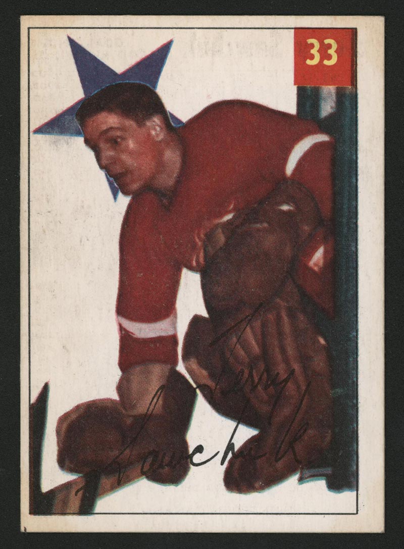 1954-1955 Parkhurst #33 Terry Sawchuk Detroit Redwings - Front