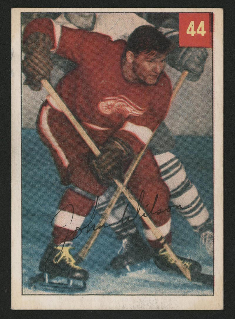 1954-1955 Parkhurst #44 Johnny Wilson (Lucky Premium) Detroit Redwings - Front