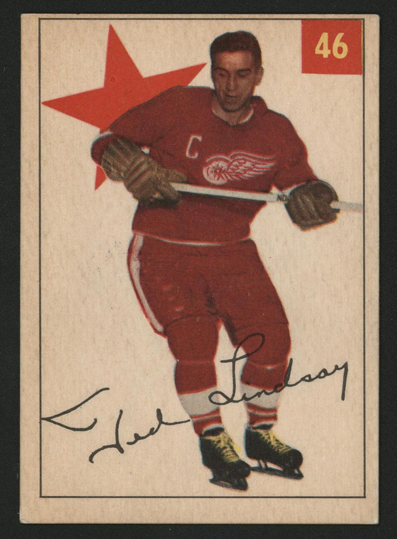 1954-1955 Parkhurst #46 Ted Lindsay Detroit Redwings - Front