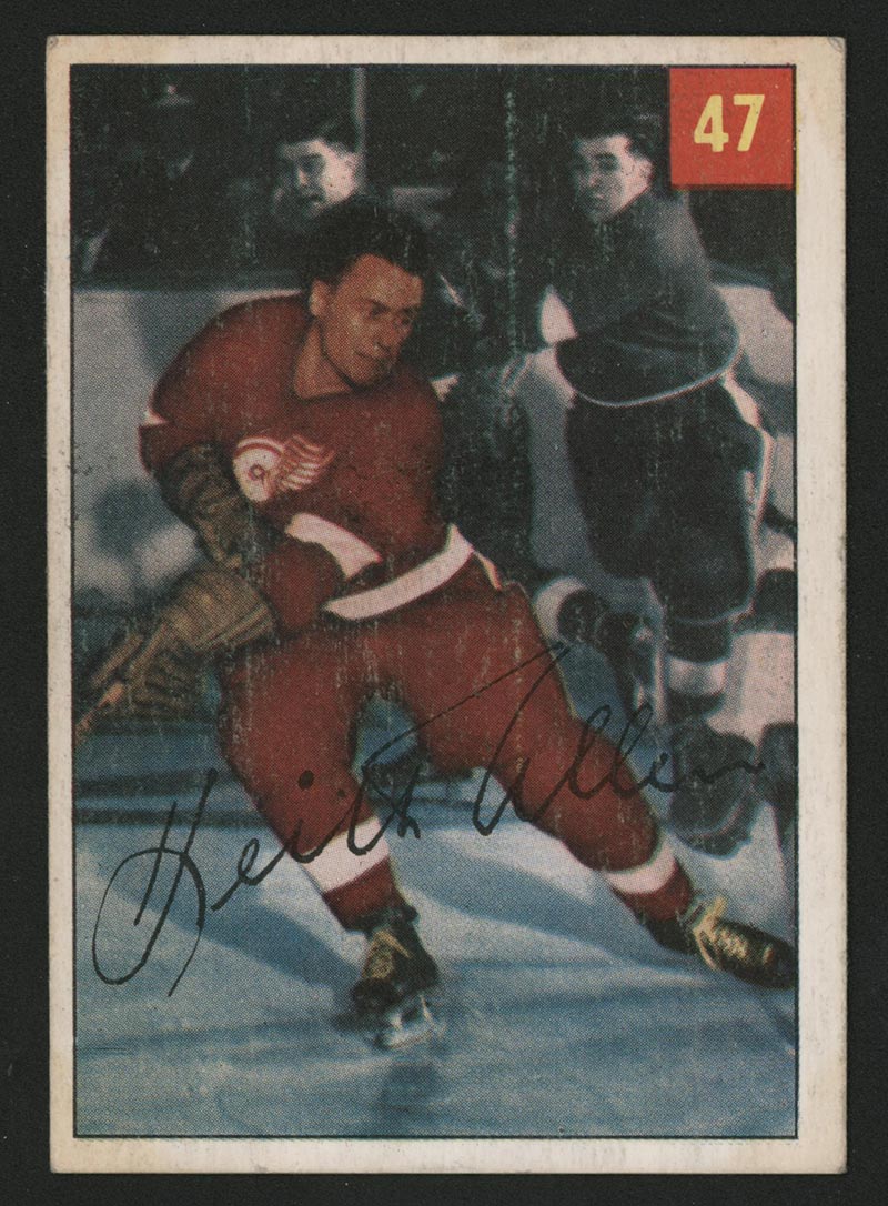 1954-1955 Parkhurst #47 Keith Allen Detroit Redwings - Front