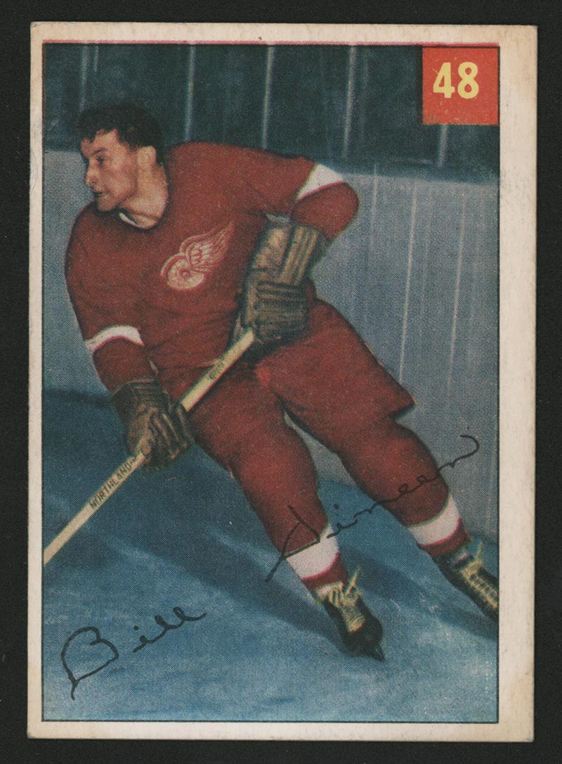 1954-1955 Parkhurst #48 Bill Dineen Detroit Redwings - Front