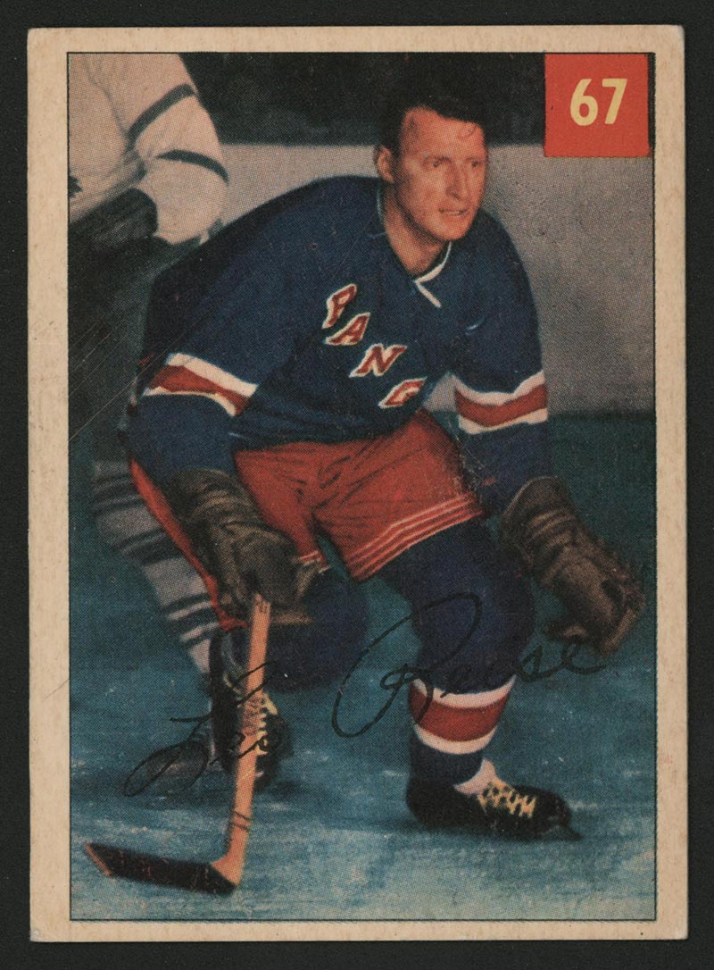 1954-1955 Parkhurst #67 Leo Reise (Lucky Premium) New York Rangers - Front