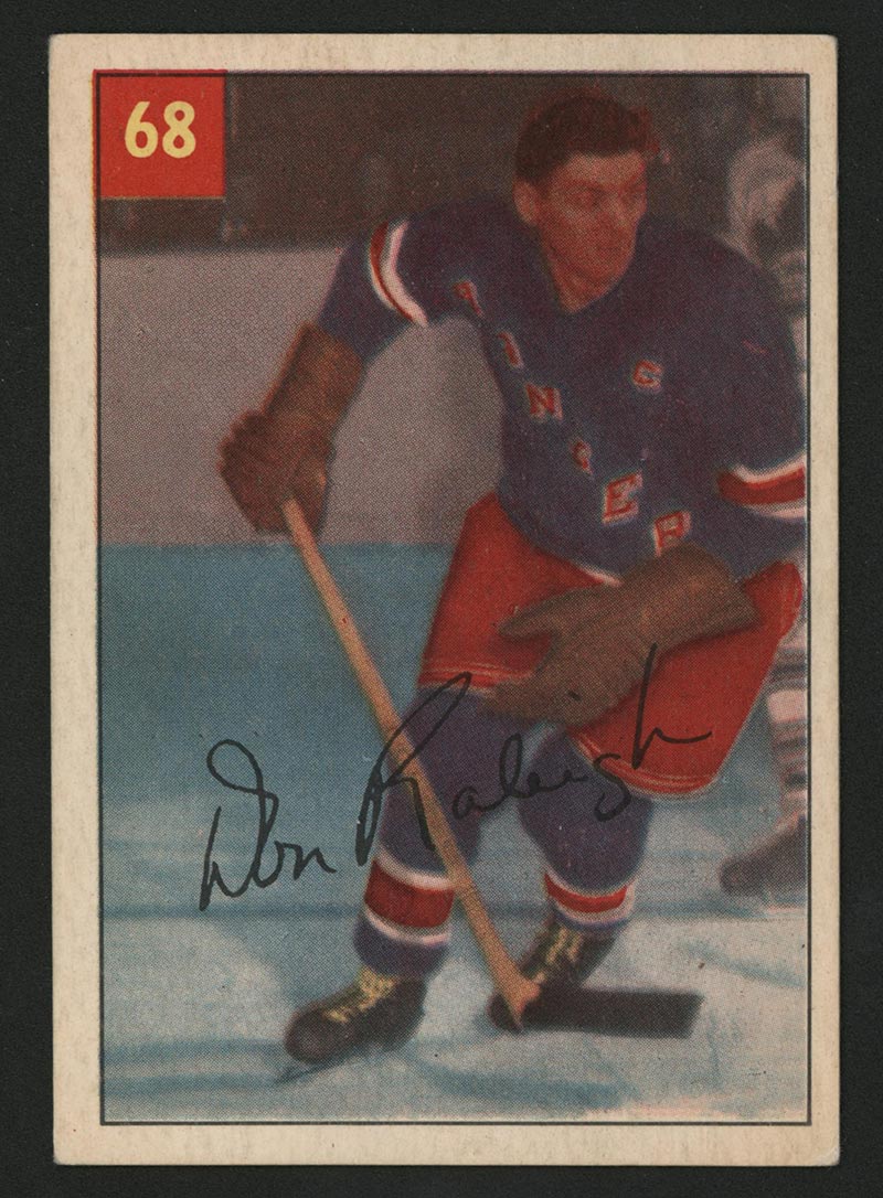 1954-1955 Parkhurst #68 Don Raleigh New York Rangers - Front