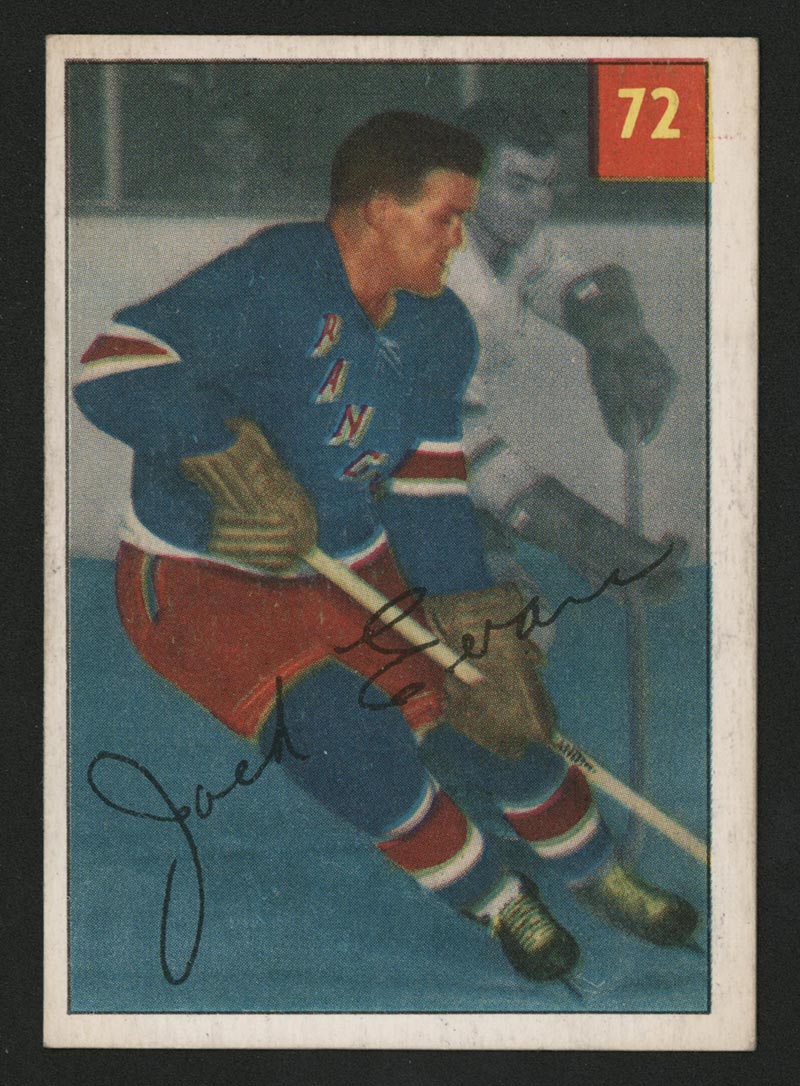 1954-1955 Parkhurst #72 Jack Evans (Lucky Premium) New York Rangers - Front