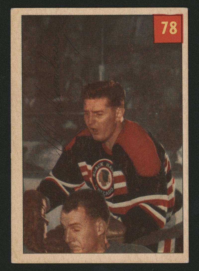 1954-1955 Parkhurst #78 Al Dewsbury Chicago Black Hawks - Front