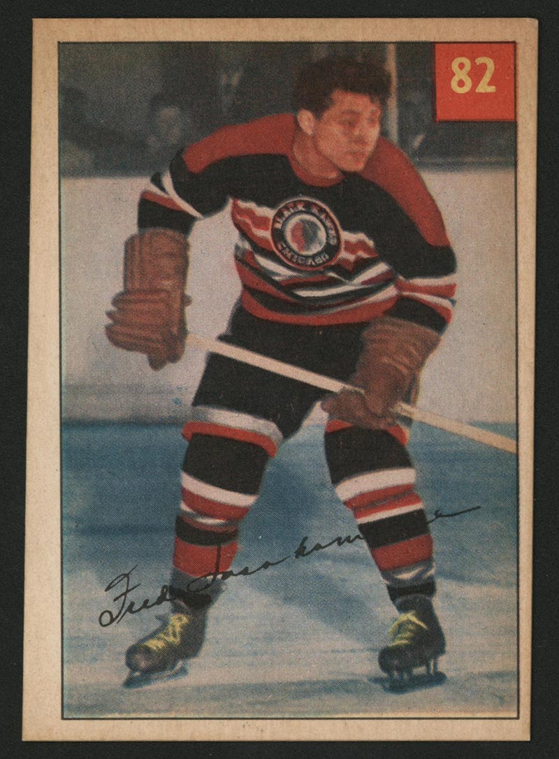 1954-1955 Parkhurst #82 Fred Sasakamoose Chicago Black Hawks - Front