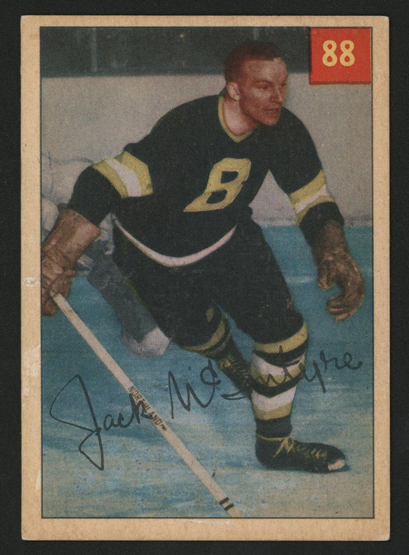 1954-1955 Parkhurst #88 Jack McIntyre Chicago Black Hawks - Front