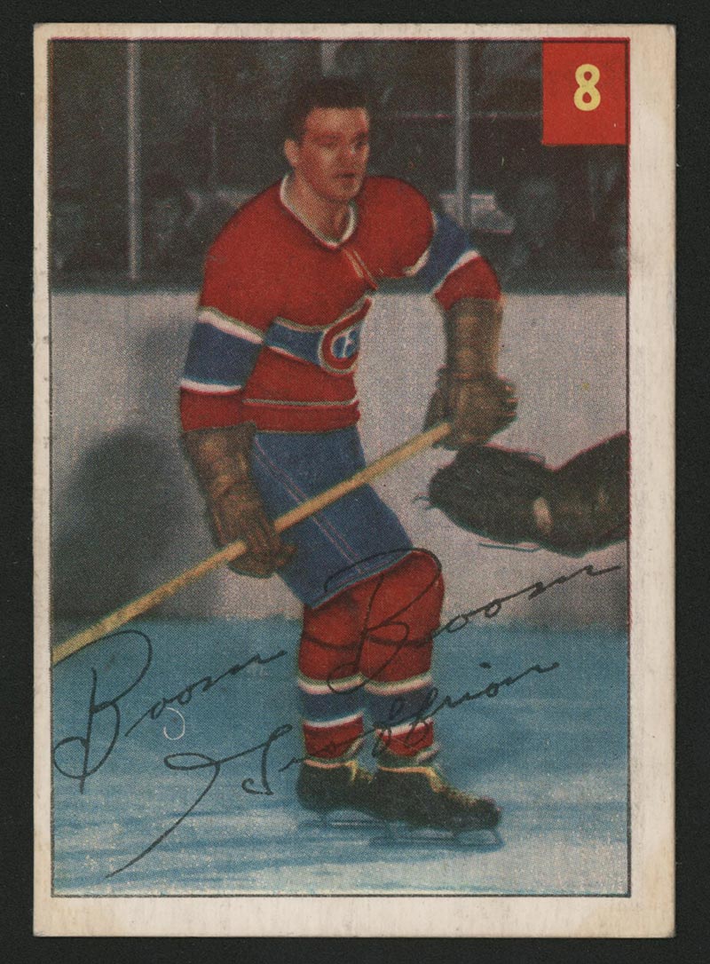 1954-1955 Parkhurst #8 Bernie Geoffrion Montreal Canadiens - Front
