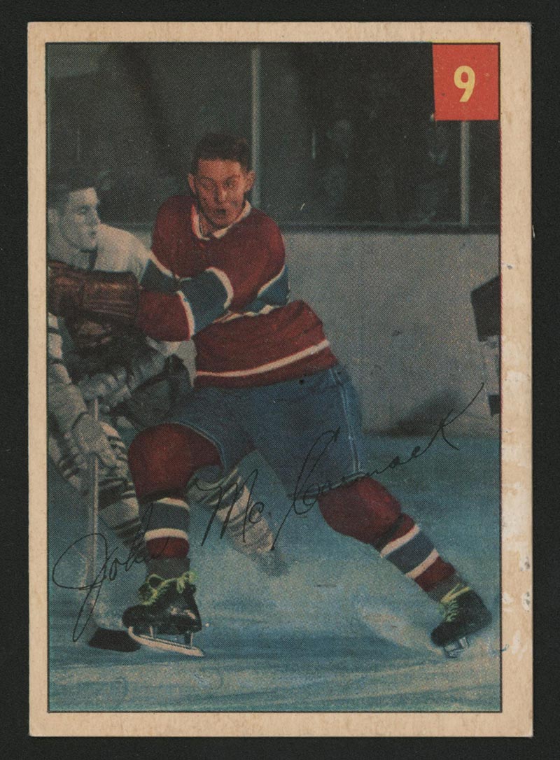 1954-1955 Parkhurst #9 John McCormack Montreal Canadiens - Front
