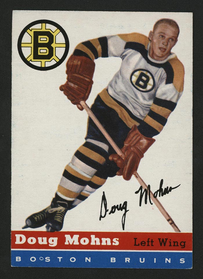 1954-1955 Topps #18 Doug Mohns Boston Bruins - Front