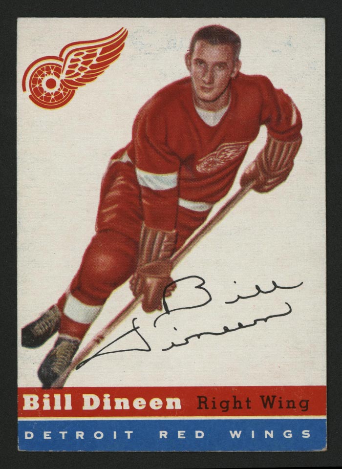 1954-1955 Topps #57 Bill Dineen Detroit Red Wings - Front