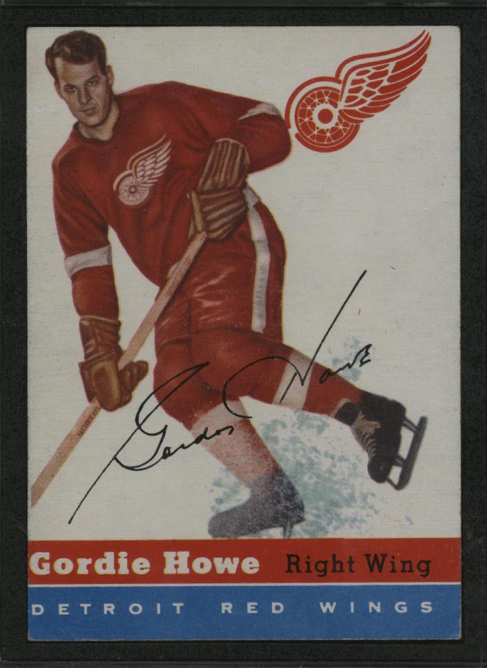 1954-1955 Topps #8 Gordie Howe Detroit Red Wings - Front