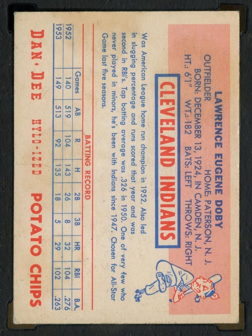 1954 Dan-Dee Potato Chips Larry Doby Cleveland Indians - Back