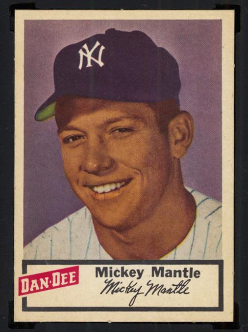 1954 Dan-Dee Potato Chips Mickey Mantle New York Yankees - Front