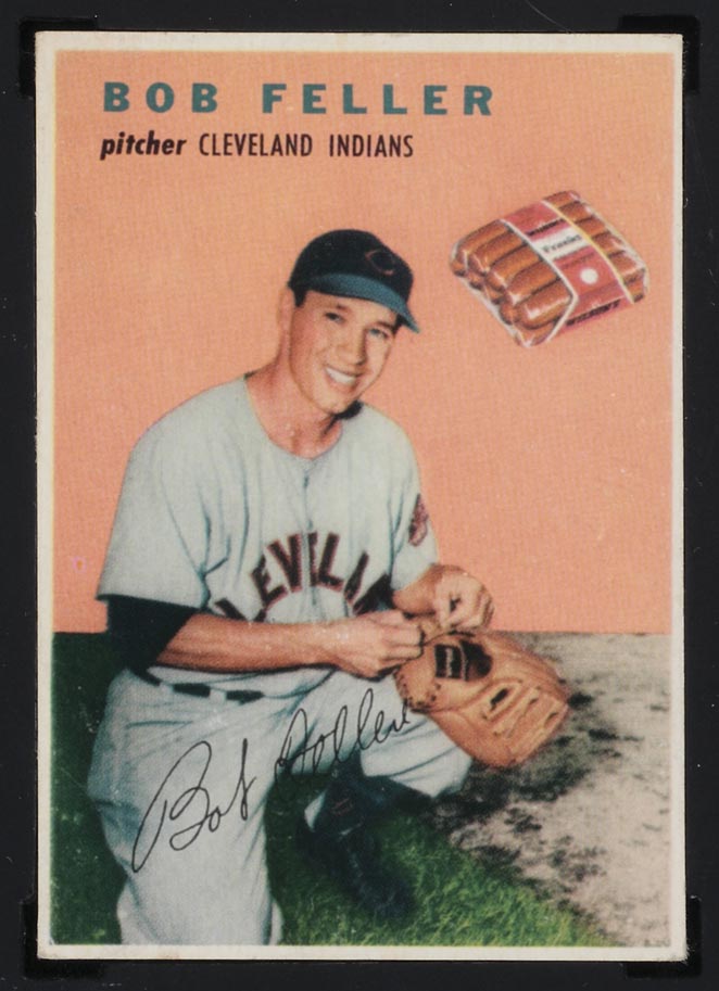 1954 Wilson Franks Bob Feller Cleveland Indians - Front