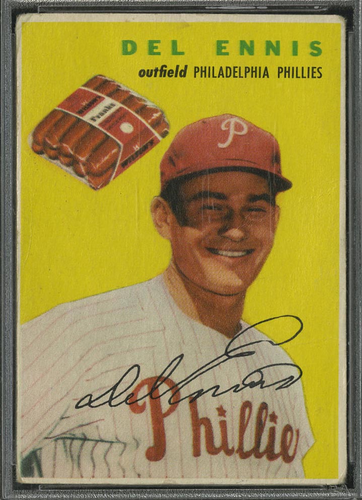 1954 Wilson Franks Del Ennis Philadelphia Phillies - Front