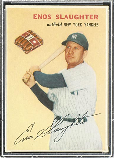 1954 Wilson Franks Enos Slaughter New York Yankees - Front