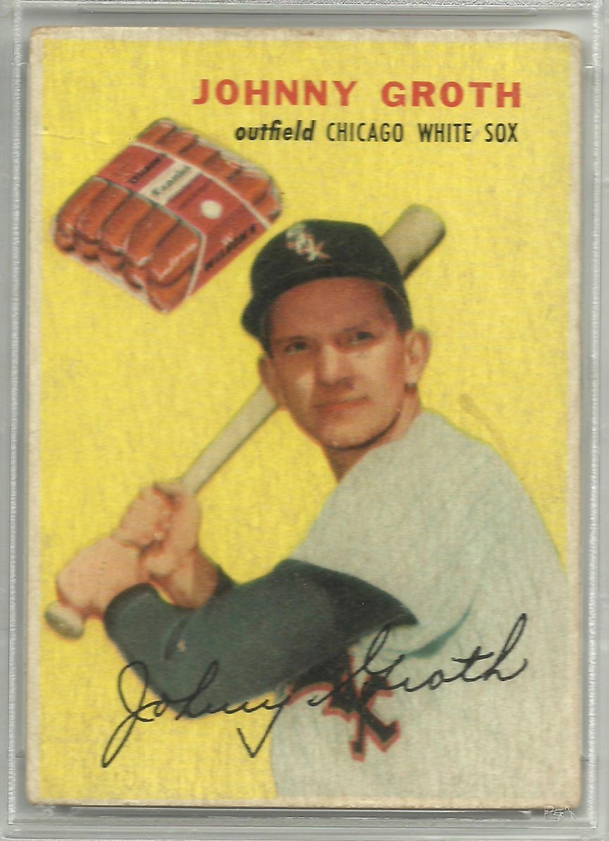 1954 Wilson Franks Johnny Groth Chicago White Sox - Front