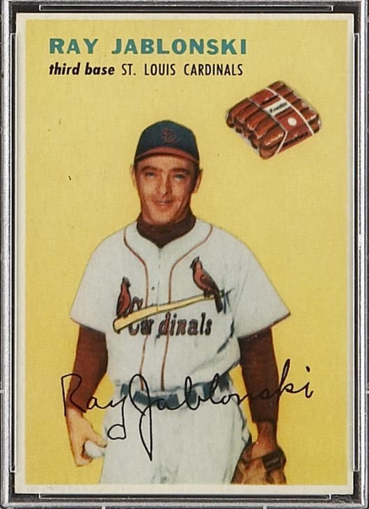 1954 Wilson Franks Ray Jablonski St. Louis Cardinals - Front