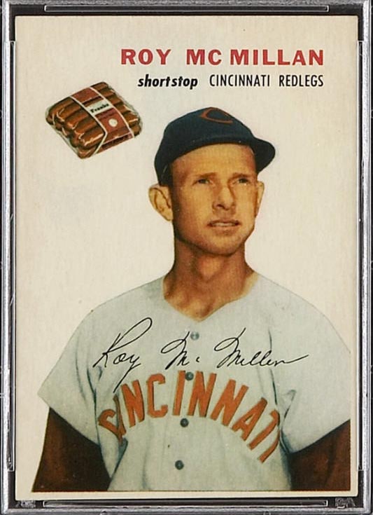 1954 Wilson Franks Roy McMillan Cincinnati Redlegs - Front