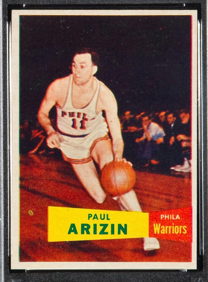 1957-1958 Topps #10 Paul Arizin Philadelphia Warriors - Front