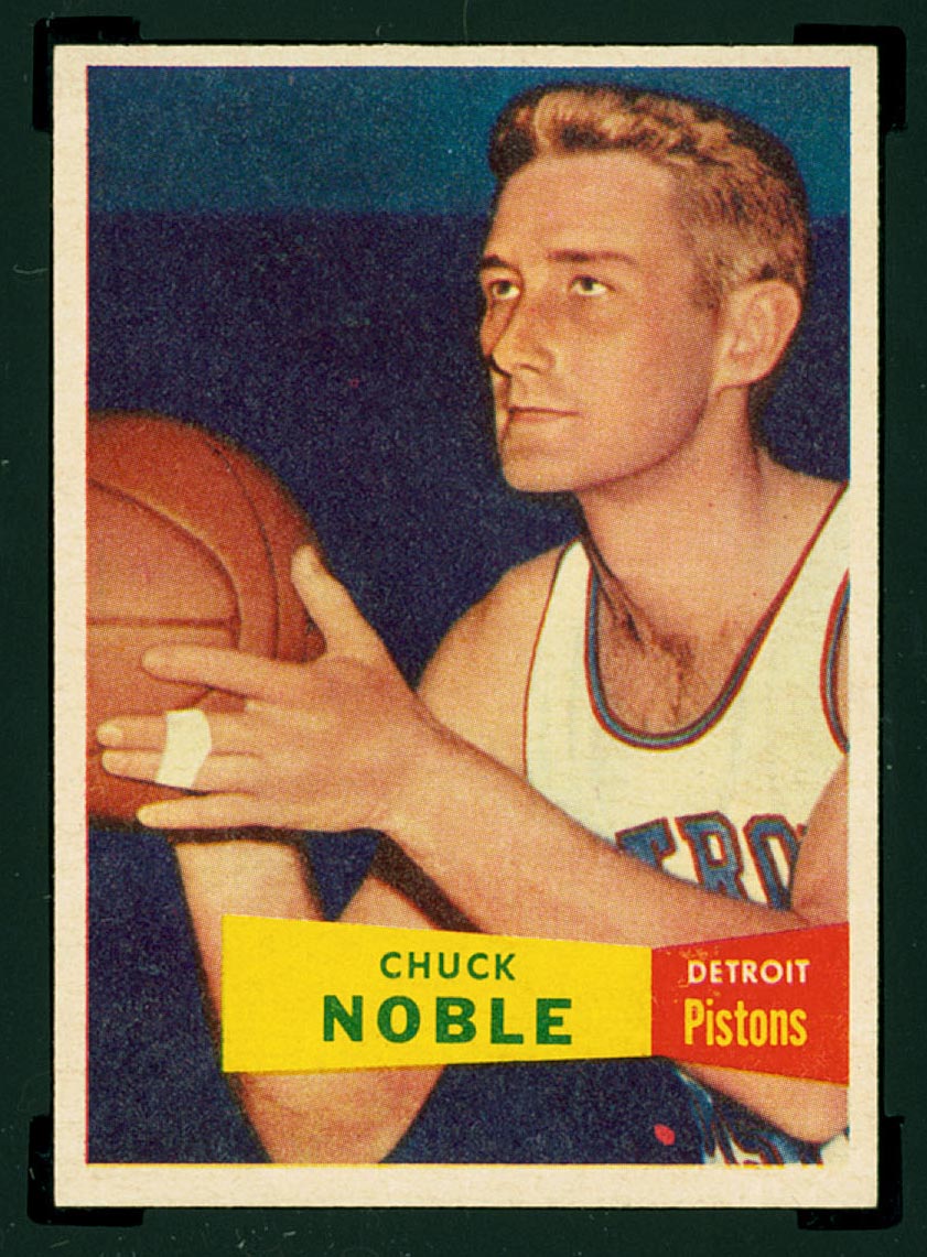 1957-1958 Topps #11 Chuck Noble Detroit Pistons - Front