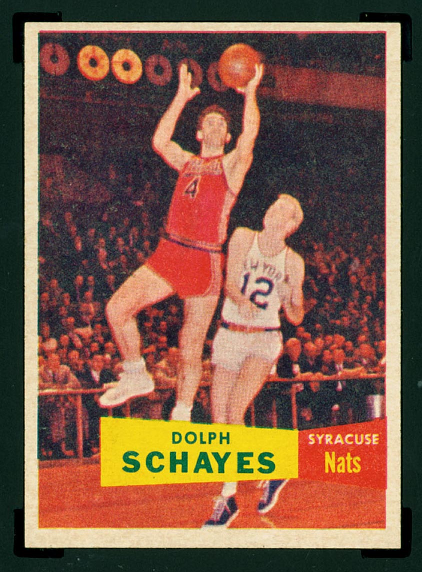 1957-1958 Topps #13 Dolph Schayes Syracuse Nationals - Front