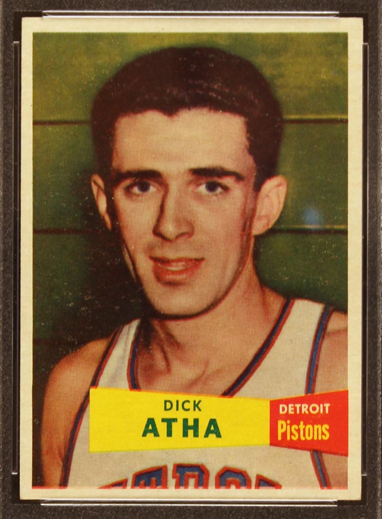 1957-1958 Topps #14 Dick Atha Detroit Pistons - Front