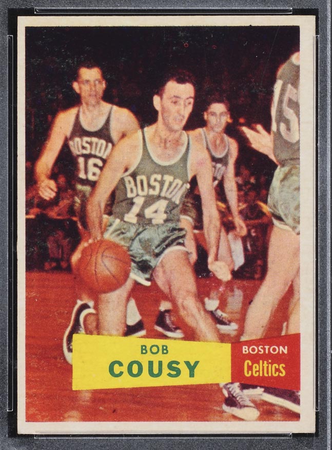 1957-1958 Topps #17 Bob Cousy Boston Celtics - Front