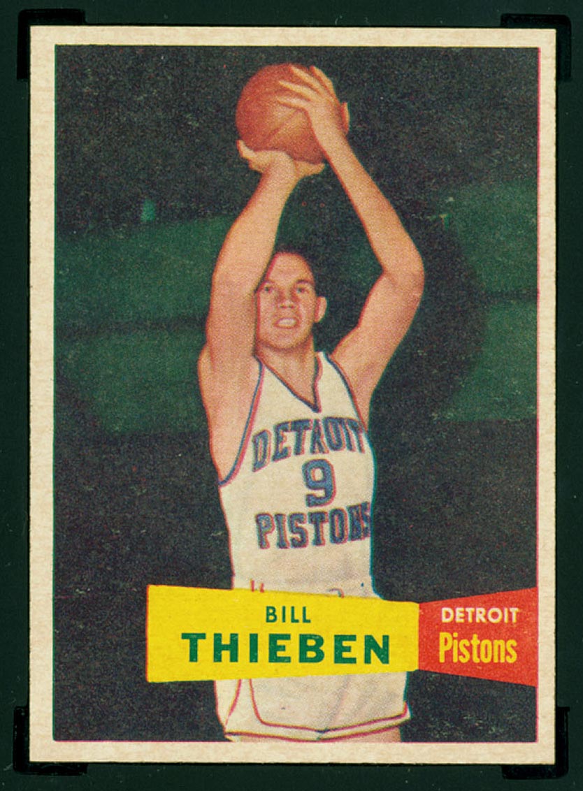 1957-1958 Topps #20 Bill Thieben Detroit Pistons - Front