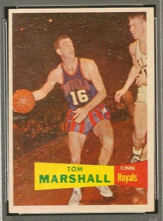 1957-1958 Topps #22 Tom Marshall Cincinnati Royals - Front