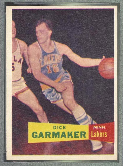 1957-1958 Topps #23 Dick Garmaker Minneapolis Lakers - Front