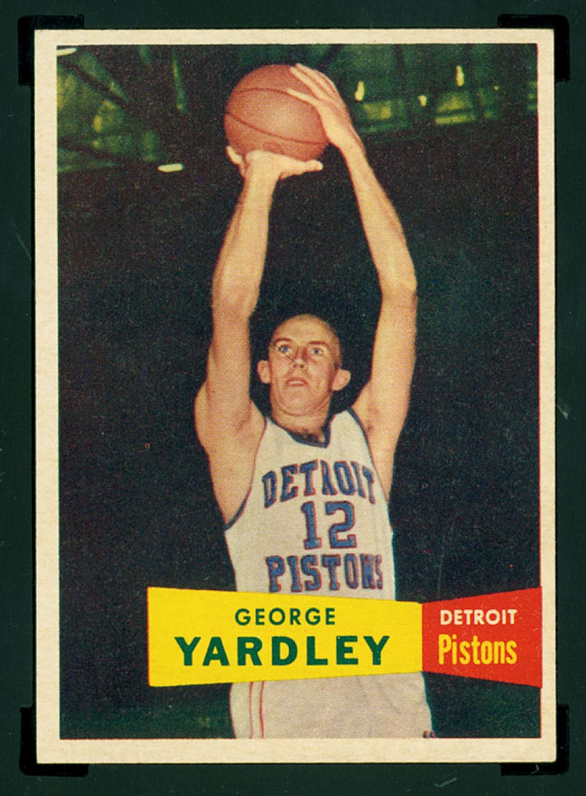 1957-1958 Topps #2 George Yardley Detroit Pistons - Front