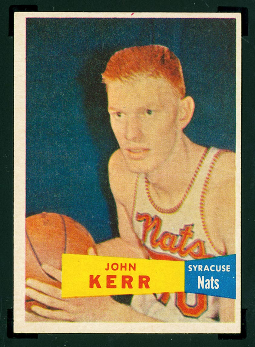 1957-1958 Topps #32 John Kerr Syracuse Nationals - Front