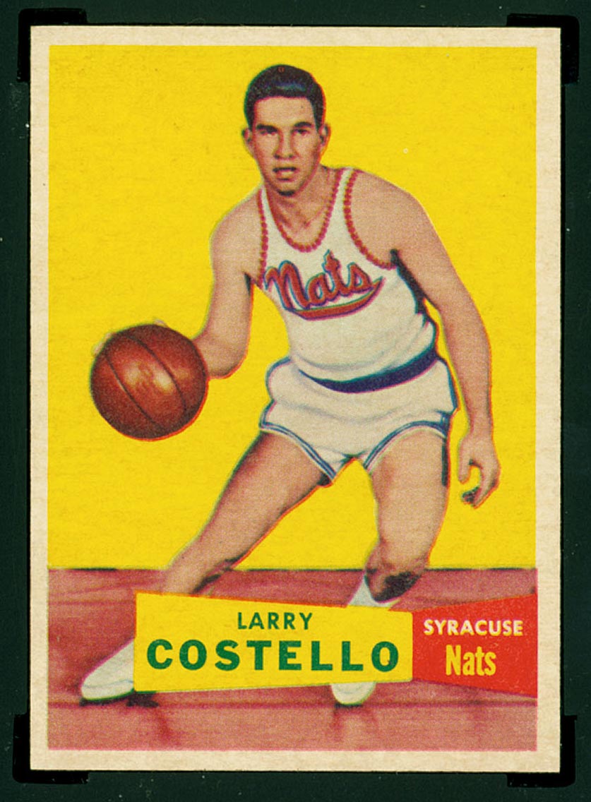 1957-1958 Topps #33 Larry Costello Syracuse Nationals - Front