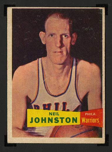 1957-1958 Topps #3 Neil Johnston Philadelphia Warriors - Front