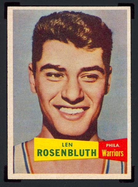 1957-1958 Topps #48 Len Rosenbluth Philadelphia Warriors - Front