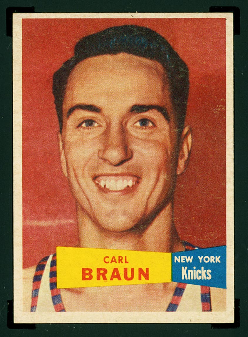 1957-1958 Topps #4 Carl Braun New York Knicks - Front