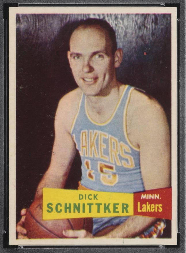 1957-1958 Topps #80 Dick Schnittker Minneapolis Lakers - Front